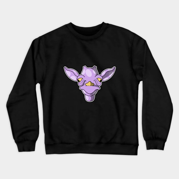 cute purple baby giraffe face Crewneck Sweatshirt by dwalikur